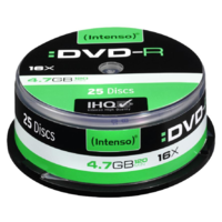 Intenso DVD-R Intenso 4,7GB 25pcs CakeBox 16x (4101154)