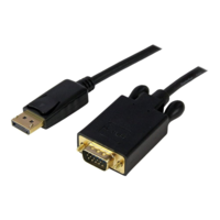 StarTech StarTech.com 6ft DisplayPort to VGA Cable - 1920 x 1200 - Active DP to VGA Adapter - DP to VGA Monitor Cable (DP2VGAMM6B) - DisplayPort cable - 1.83 m (DP2VGAMM6B)
