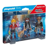 Playmobil Playmobil: Városi forgatag - Bűnözők 3-as figura szett kiegészítőkkel (70670) (Play70670)