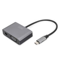 Digitus DIGITUS Graphics Adapter DA-70825 - USB-C to VGA / Mini DisplayPort - 20 cm (DA-70825)