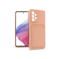 Haffner Samsung A536U Galaxy A53 5G szilikon hátlap kártyatartóval - Card Case - pink (PT-6749)