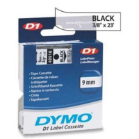 DYMO DYMO "D1" Feliratozógép szalag 9 mm x 7 m fekete-víztiszta (GD40910) (GD40910)