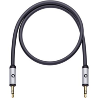 Oehlbach Jack audio kábel, 1x 3,5 mm jack dugó - 1x 3,5 mm jack dugó, 5 m, aranyozott, fekete, OFC, Oehlbach iJack 35 (60017)