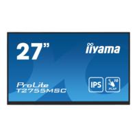 Iiyama iiyama ProLite T2755MSC-B1 számítógép monitor 68,6 cm (27") 1920 x 1080 pixelek Full HD LED Érintőképernyő Asztali Fekete (T2755MSC-B1)