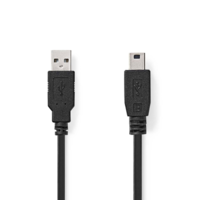Nedis Nedis CCGP60300BK10 USB-A - USB Mini-B kábel 1m fekete (CCGP60300BK10)