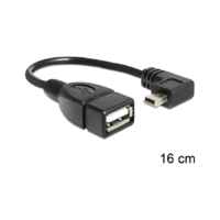 Delock DELOCK USB Kabel A -> Mini-B Bu/St 0.16m 90° OTG sw (83245)