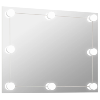 vidaXL keret nélküli téglalap alakú fali tükör LED-világítással (3078644)