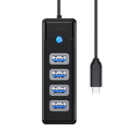 Orico Orico 4x USB 3.0 Hub fekete (PW4U-C3-015-BK-EP) (PW4U-C3-015-BK-EP)