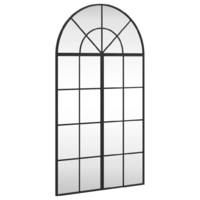 vidaXL fekete ívelt vas fali tükör 60 x 110 cm (3200606)