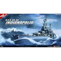 Academy Academy USS Indianapolis CA-35 csatahajó műanyag modell (1:350) (MA-14107)