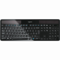 Logitech Logitech Wireless Solar Keyboard K750 billentyűzet Vezeték nélküli RF QWERTZ Német Fekete (920-002916)