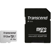 Transcend SD microSD Card 512GB Transcend SDXC USD300S-A w/Adapter (TS512GUSD300S-A)