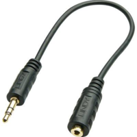 Lindy LINDY 35699 Jack Audio Átalakító kábel [1x Jack dugó, 3,5 mm-es - 1x Jack alj, 2,5 mm-es] Fekete (35699)
