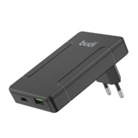 Budi Budi USB-A és USB-C hálózati töltő EU/UK/US/AU adapter fejekkel (337) (Budi337)