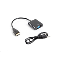 Lanberg Lanberg HDMI --> VGA adapter + audio kábel (AD-0017-BK) (AD-0017-BK)
