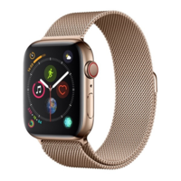 Devia Apple Watch 1-6, SE (42 / 44 mm), fém pótszíj, milánói stílus, mágnes zárral, Devia Elegant, arany (RS122128)