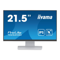 Iiyama iiyama ProLite számítógép monitor 54,6 cm (21.5") 1920 x 1080 pixelek Full HD LCD Érintőképernyő Asztal Fehér (T2252MSC-W2)