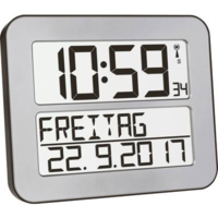 TFA Dostmann GmbH Digitális rádiójel vezérelt fali óra 258 x 212 x 30 mm, ezüst/fekete, TFA 60.4512.54 (60.4512.54)