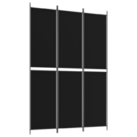 vidaXL 3 paneles fekete szövet térelválasztó 150x220 cm (350245)