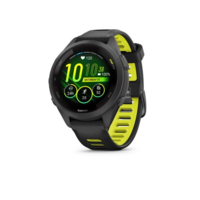 Garmin Garmin Forerunner 265S futóóra fekete-sárga szilikon szíjjal (010-02810-13) (010-02810-13)