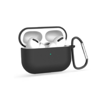 Haffner Szilikon védőtok Apple AirPods Pro 1/2 fülhallgatóhoz - fekete - ECO csomagolás (FN0421)