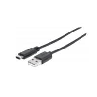 Manhattan Manhattan USB 2.0 Type A - USB Type-C (USB-C) M/M 1m kábel fekete (353298) (353298)