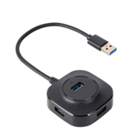 VCOM VCOM DH-307 4 portos USB 3.0 HUB fekete (DH-307)