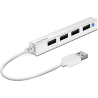 Speedlink Speedlink SL-140000-WE SNAPPY SLIM USB Hub, 4-Port, USB 2.0, Passzív, fehér (SL-140000-WE)