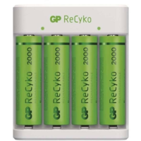 GP Batteries GP ECO E411 Akkutöltő + 4X AA GP RECYKO 2000 (B51414) (B51414)