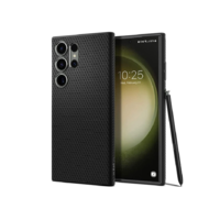 Spigen Samsung SM-S918 Galaxy S23 Ultra ütésálló hátlap - Spigen Liquid Air - fekete (SP0200)