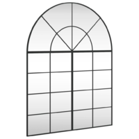 vidaXL fekete ívelt vas fali tükör 100x130 cm (3200613)