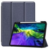 Cellect Apple iPad 11 2020 tablet tok toll tartóval, Kék (TABCASE-IPAD11PEN-BL)