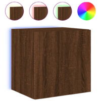 vidaXL barna tölgyszínű fali TV-szekrény LED-del 40,5x35x40 cm (837258)