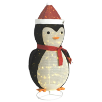 vidaXL dekoratív luxus szövet karácsonyi LED-es hópingvinfigura 180 cm (329764)