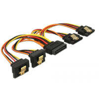DeLock Delock 15 pin-es SATA tápcsatlakozó kábel 2x egyenes / 2x lefelé kimenettel 15cm (60150) (dl60150)