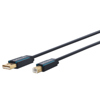 Clicktronic Clicktronic USB-A apa - USB-B apa 2.0 Nyomtató kábel - Fekete (1.8m) (70096)