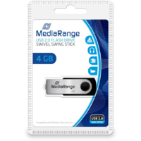 MediaRange MediaRange USB-Stick 4GB Flash Drive silber swivel swing (MR907)