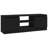 vidaXL fekete TV-szekrény ajtóval 102 x 30 x 36 cm (823351)
