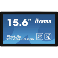Iiyama iiyama ProLite TF1634MC-B8X számítógép monitor 39,6 cm (15.6") 1920 x 1080 pixelek Full HD LED Érintőképernyő Többfelhasználós Fekete (TF1634MC-B8X)