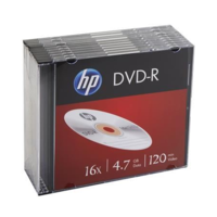 HP HP DVD-R 4.7GB 16x DVD lemez slim tokos (10db) (DVDH-16V10) (DVDH-16V10)