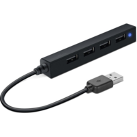 Speedlink Speedlink SL-140000-BK SNAPPY SLIM USB Hub, 4-Port, USB 2.0, Passzív, fekete (SL-140000-BK)