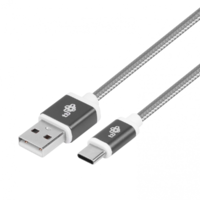 TB TB USB-A apa - USB-C apa 2.0 Adat és töltő kábel - Szürke (1,5 m) (AKTBXKUCSBA150S)