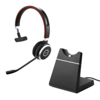 Jabra Jabra Evolve 65 Headset Vezetékes és vezeték nélküli Fejpánt Hívás/zene Micro-USB Bluetooth Dokkoló Fekete (6593-833-499)