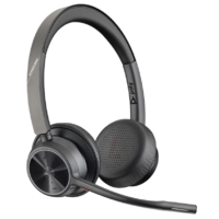 Poly POLY Voyager 4320 UC Headset Vezeték nélküli Fejpánt Iroda/telefonos ügyfélközpont USB C-típus Bluetooth Fekete (218478-02)