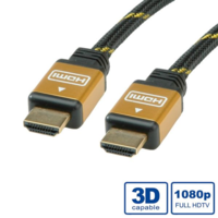 Roline Roline HDMI Gold High Speed kábel 1.0 m (11.04.5561-20) (11.04.5561-20)