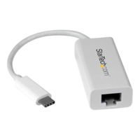StarTech StarTech.com USB C to Gigabit Ethernet Adapter - White - USB 3.1 to RJ45 LAN Network Adapter - USB Type C to Ethernet (US1GC30W) - network adapter - USB-C - Gigabit Ethernet (US1GC30W)