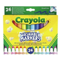 Crayola Crayola: Tompahegyű, lemosható filctoll - 24 db-os (58-6570) (58-6570)