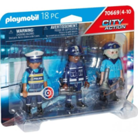 Playmobil Playmobil: Városi forgatag - Rendőrség 3-as figura szett kiegészítőkkel (70669) (Play70669)