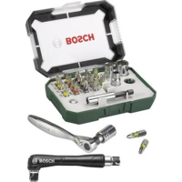 Bosch Accessories Bosch Accessories Promoline 2607017392 Bit készlet 27 részes Egyeneshornyú, Kereszthornyú Pozidriv, Kereszthornyú Phillips, Belső hatlap, TORX Racsnival (2607017392)