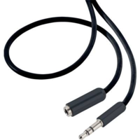 SpeaKa Professional SpeaKa Professional Jack Audio Hosszabbítókábel [1x Jack dugó, 3,5 mm-es - 1x Jack alj, 3,5 mm-es] 0.50 m Fekete SuperSoft köpeny (SP-7870476)